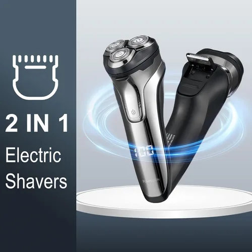 Miniatura 2 de Maquinilla de afeitar eléctrica para hombres, afeitadora inalámbrica para la cara de hombres, afeitadora eléctrica recargable USB-C para hombre