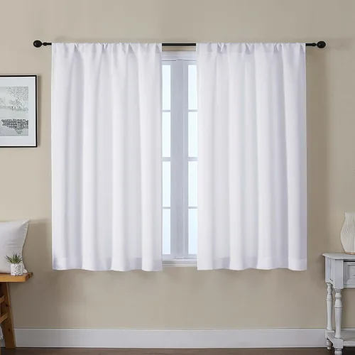 Miniatura 31 de Gwine Cortinas opacas para dormitorio, 54 pulgadas de largo, paneles de cortina de ventana con aislamiento térmico y reducción de ruido, cortinas