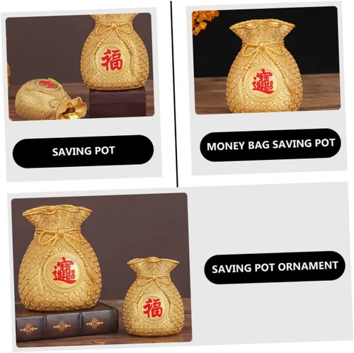 Miniatura 8 de MAGICLULU Hucha china de la suerte figura de Feng Shui, adorno de banco de monedas, figuras de dinero chino de la suerte para niños, decoración