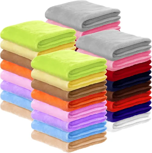 Miniatura 10 de Kinlop 16 mantas peludas para bebé, 39 x 27 pulgadas, suaves para niños, acogedora manta ligera y cálida, para primavera y verano, para bebés, niñas