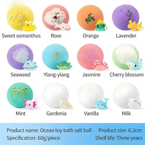 Miniatura 5 de Bombas de baño para niños con sorpresa en el interior, paquete de 20 bombas de baño para niños, rellenos de cesta de Pascua, regalos de Pascua