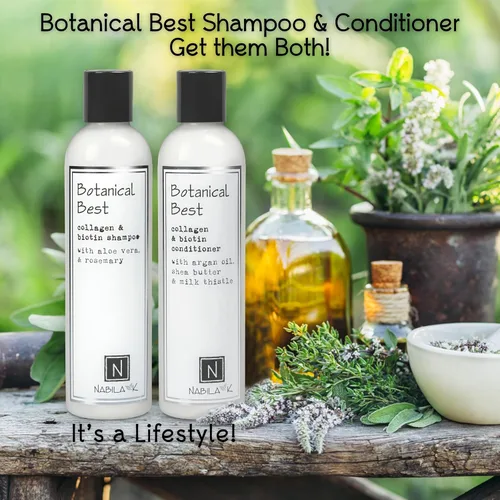 Miniatura 7 de Nabila K Champú de colágeno y biotina, 2.4 onzas - Botanical Best - Aloe Vera y romero - Limpiador, hidratante, seguro para el color, sin sulfatos