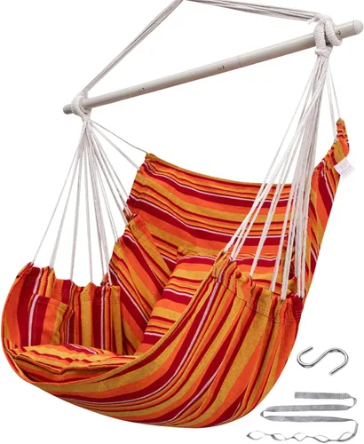 Miniatura 10 de ADVOKAIR - Silla tipo hamaca colgante grande, cómoda, suave y duradera, incluye 2 cojines de asiento