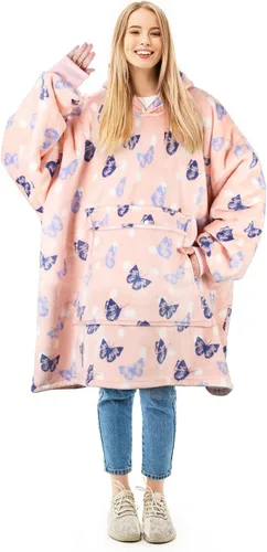 Miniatura 25 de Solaris Manta de gran tamaño con capucha y bolsillo para mascotas, cálida y súper suave y acogedora sudadera Sherpa con capucha para mujeres