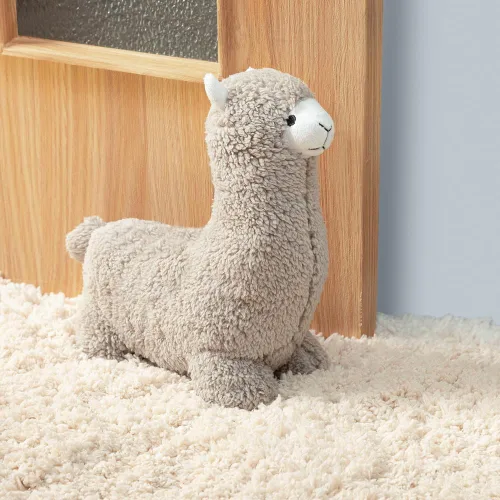 Miniatura 4 de Marwood Lindo tope de puerta decorativo para el hogar y la oficina, tope de puerta interior con peso de alpaca de tela de animal de peluche Gorra