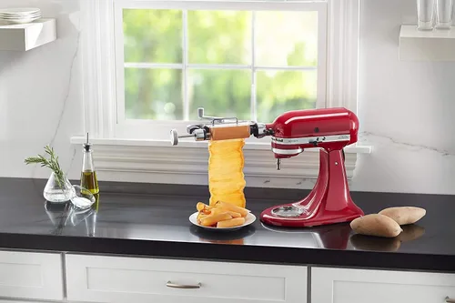 Miniatura 5 de Accesorio de corte de láminas de verduras KitchenAid con cuchilla para fideos, rojo - KSM2SCA