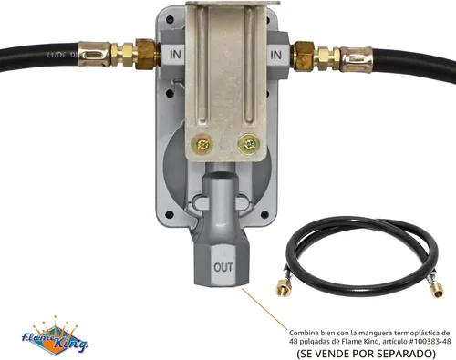 Miniatura 7 de Flame King (KT12ACR-2a) Regulador de gas propano LP de dos etapas con recambio automático con dos pigtails de 12 pulgadas para vehículos