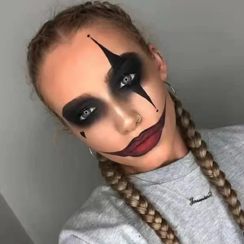 Miniatura 6 de Mysense Sombra de ojos negra mate sola,Sombra de ojos de polvo fino prensado,Maquillaje de ojo negro de larga duración de alto pigmento para día