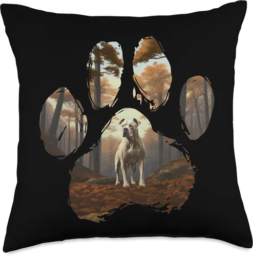 Miniatura 4 de Dogo Argentino Mountain Paw Design Dog Mom Dad Throw Pillow