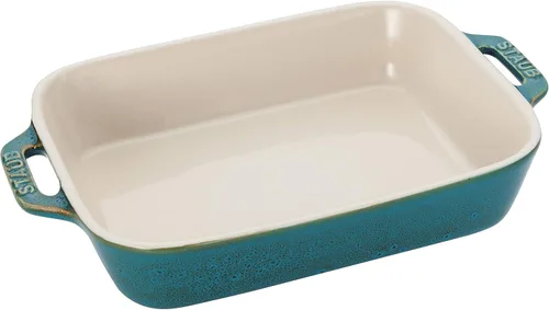 Miniatura 10 de staub Dish 40511-882 - Plato rectangular, color turquesa, 5.5 x 4.3 pulgadas (5.5 x 4.3 in), de cerámica, apto para horno y microondas