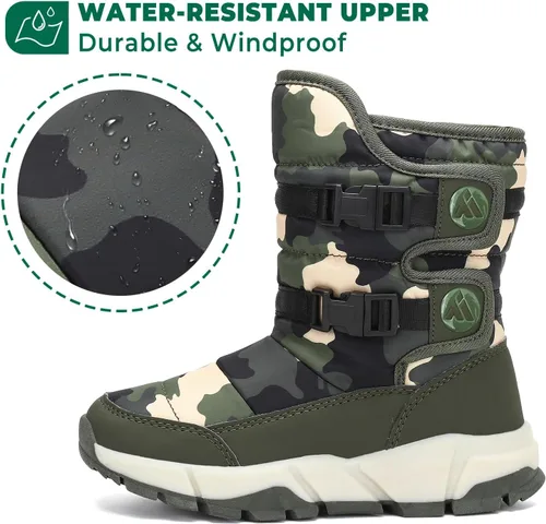 Miniatura 2 de Mishansha - Botas para la nieve para niño y niña, botas impermeables para el invierno, antideslizantes y cálidas para el clima frío