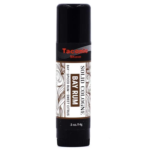 Miniatura 2 de Taconic Shave All-Natural Bay Rum Scent Colonia sólida para hombre, portátil y fácil de aplicar, fabricada artesanalmente en los Estados Unidos