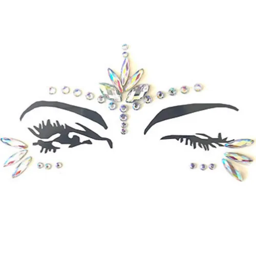 Miniatura 11 de Neva Nude Tatuaje facial de mariposa con purpurina morada con joyas de cristal brillante, adhesivo de grado médico, impermeable y resistente al