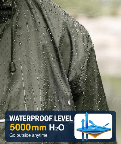 Miniatura 38 de SWISSWELL Chaqueta impermeable para hombre, rompevientos, ligera con capucha para uso diario casual