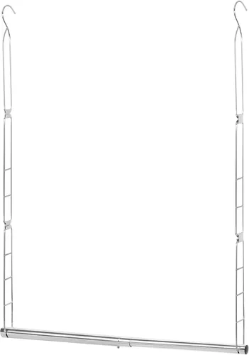 Miniatura 10 de STORAGE MANIAC Barra de colgar para clóset, organizador de colgar para armario con ancho y altura ajustables, barra de colgar para ropa que ahorra