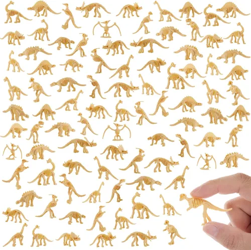Lewtemi 240 esqueletos de dinosaurio, figuras de plástico, huesos de dinosaurio, juguetes de esqueleto de dinosaurio para excavación de arena de