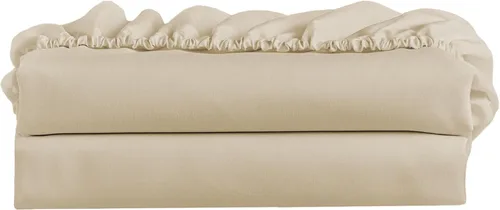 FreshCulture Paquete de 2 Sábanas Bajeras Individuales Solamente – Sábana Bajera de Calidad Hotelera Tamaño Individual – Ultra Suave y Transpirable