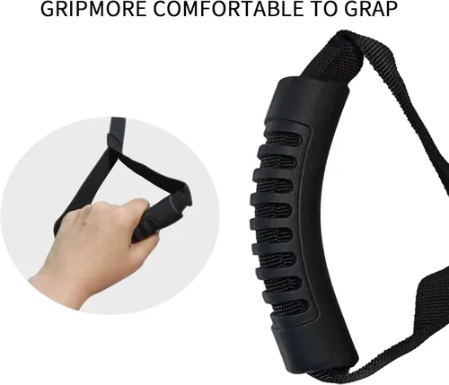 Miniatura 5 de Cuerda de remolque para kayak, correa de asistencia de pie, asas de arrastre de canoa, cuerda de tracción SUP, accesorios de kayak, mango de Negro
