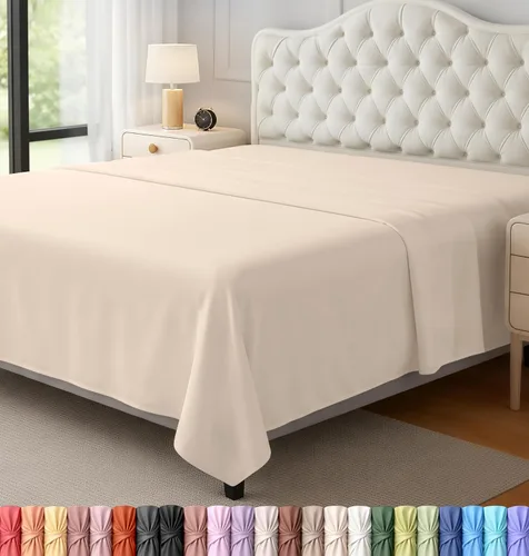 Miniatura 35 de Utopia Bedding Sábanas Planas - Paquete de 6 - Tela de Microfibra Cepillada Suave - Sábana Superior Resistente al Encogimiento y Decoloración - Gris