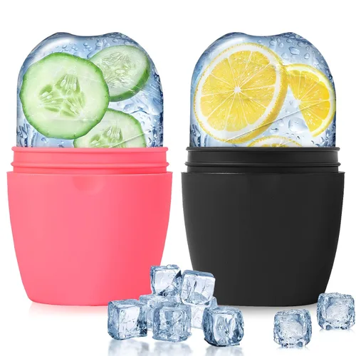 Miniatura 8 de Evmliy Paquete de 2 Rodillos de Hielo para Cara, Rodillo de Hielo de Silicona para Cara para Tensar y Levantar la Piel, para Alivio de la Hinchazón