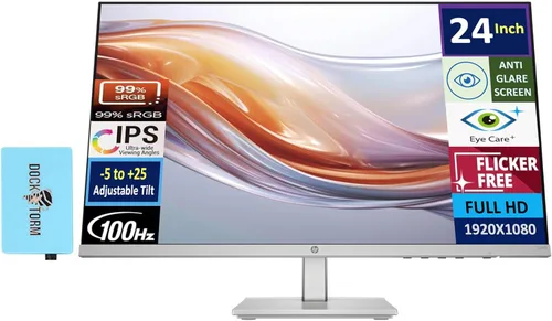 Monitor HP Serie 5 524sh (Reemplaza M24h) 24" IPS FHD (1920x1080) Pantalla 99% sRGB, Inclinación Ajustable, Sin Parpadeo, Antirreflejo, Filtro de