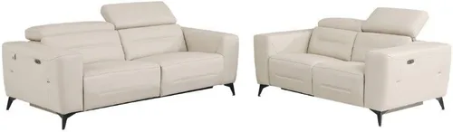Miniatura 16 de BlackJack Furniture Ferrara - Sofá reclinable de cuero italiano de grano superior con puertos USB para cargar dispositivos, reposacabezas ajustables