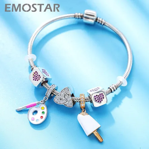 Miniatura 4 de EMOSTAR Dijes para el día de San Valentín, nudo celta, lápiz labial rojo, I Love You, conciencia sobre el autismo, magnolia, niño y niña enamorada