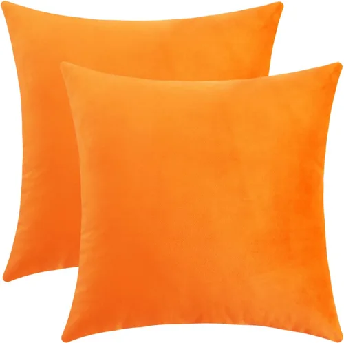 Miniatura 41 de Jeneoo Cómodas fundas de almohada de terciopelo suaves y gruesas para niños, para sofá, fundas de cojín decorativas sólidas cuadradas para Lavanda