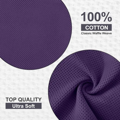 Miniatura 424 de Kitinjoy - Paños de cocina de 100 % algodón, tela de tejido gofrado, paño de limpieza ultrasuave, absorbente y de secado rápido. Beige