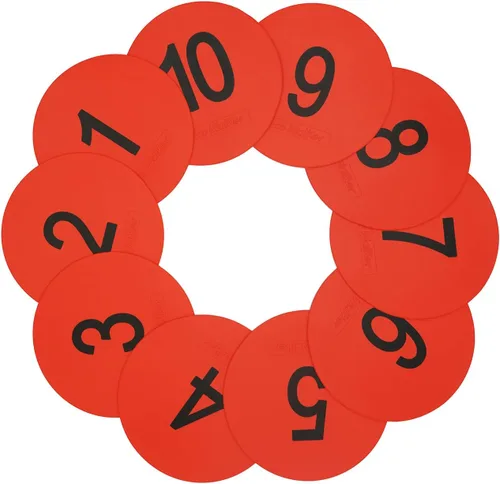 Miniatura 9 de Marcadores de puntos numerados de 6 pulgadas, material TPE antideslizante para el suelo, impermeable, para marcas de campo y cancha, fitness