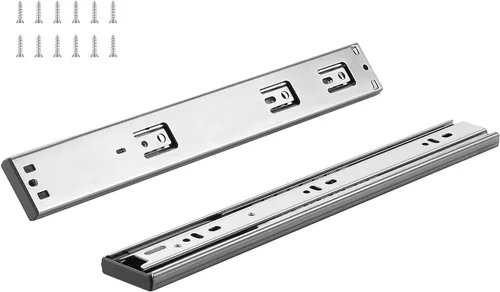 Miniatura 11 de VEVOR 6 pares de deslizadores de cajón de cierre suave de 20 pulgadas 14 16 18 20 22 24 pulgadas de montaje lateral resistentes, deslizadores