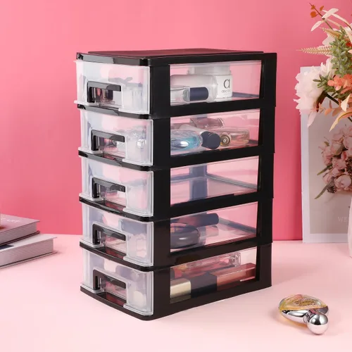 Miniatura 4 de Toddmomy Gabinete de almacenamiento de plástico de 5 niveles, organizador portátil de escritorio, caja de almacenamiento para oficina, estudio