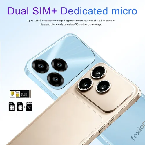 Miniatura 7 de Teléfono desbloqueado, pantalla HD de 6.52 pulgadas, 4+4 GB de RAM y 128/GB ROM/TF 256GB, doble SIM desbloqueado US 4G LTE, cámaras de 5 MP+13 MP