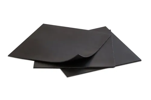 Láminas de hule, 6 x 6 x 1/16 pulgadas, color negro, (3 unidades), material para hacer juntas de plomería, soportes, niveladores, paragolpes,