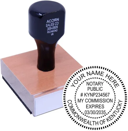 Miniatura 2 de Sello de notario de Kentucky – Sello oficial de notario KY, redondo de 1-5/8, ideal para notarios de Kentucky, sello notarial oficial de Kentucky