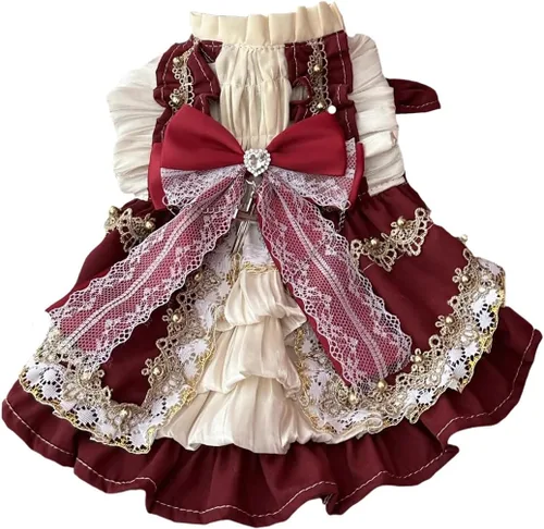 Miniatura 27 de Moda Vestido de Princesa de Chifón para Perro Dulce Cachorro para Perro EXTRAL Pequeño y Perro Pequeño Rosa M