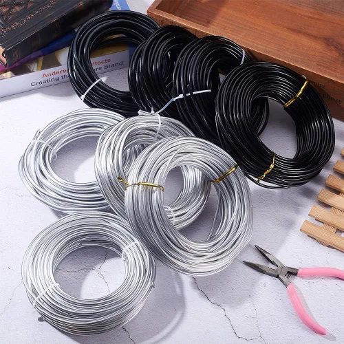 Miniatura 5 de BENECREAT Alambre de aluminio de 7 metros, calibre 3, alambre de metal flexible para esculpir árboles de bonsái, flores, creación de esqueletos