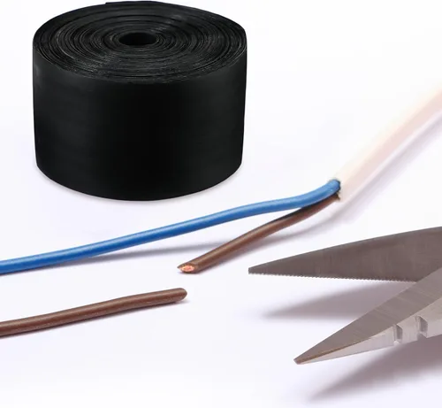 Miniatura 6 de Cinta termocontraíble de 2 pulgadas, rollo eléctrico, cinta retráctil negra, tubo termocontraíble eléctrico que se activa al calentar se derrite