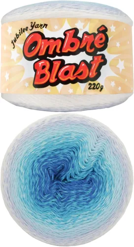 Miniatura 35 de JubileeYarn Hilo Ombré Blast - 220g/pastel Algodón Peso Bebé - Cripta de Hielo - 1 Pastel 119 Cripta de hielo