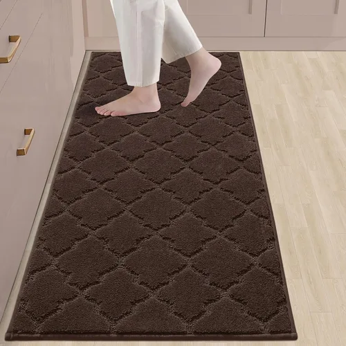 Miniatura 54 de COSY HOMEER Alfombras suaves de cocina [2 piezas] para el frente del fregadero súper absorbentes, tapetes y tapetes de cocina de 20 x 30 pulgadas/20