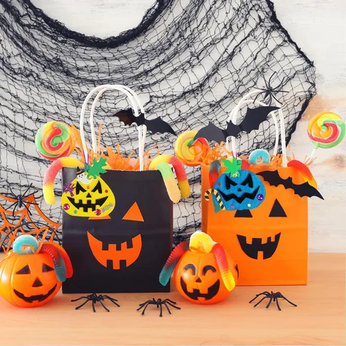 Miniatura 6 de Winlyn Juego de 63 juegos de manualidades de Halloween, manualidades de otoño, adornos de calabaza de madera, decoraciones de decoración