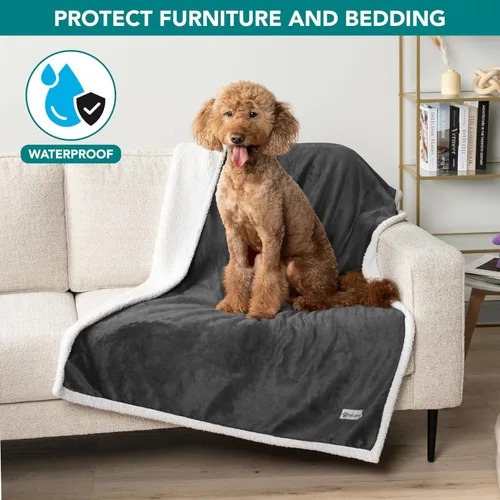 Miniatura 8 de PetAmi - Manta impermeable para perro adecuada para cama, sofá Funda impermeable para cama de perro, para perros grandes, cachorros Manta