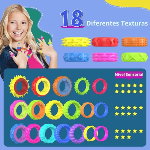 Miniatura 3 de Anillos giratorios de juguetes fidget para niños – Juguetes sensoriales para aliviar la ansiedad para niños con autismo, herramienta de TDAH