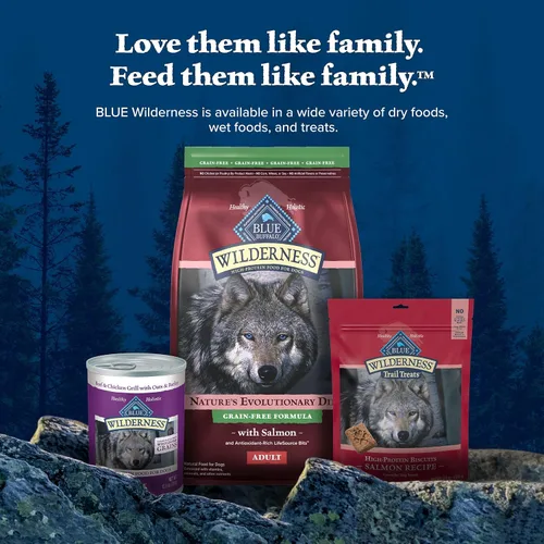Miniatura 10 de Blue Buffalo Wilderness - Alimento seco natural con alto contenido proteínico para perros adultos, salmón, 24 libras