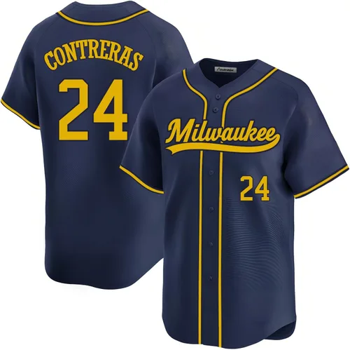 Miniatura 16 de Camiseta cosida de béisbol Milwaukee personalizada para hombres/mujeres/jóvenes para fanáticos de los deportes