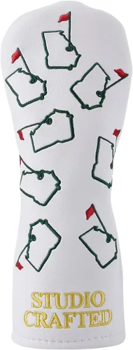 Miniatura 7 de Fundas para cabeza de golf - Augusta Georgia Driver Fairway Woods Hybrid Headcover Blanco