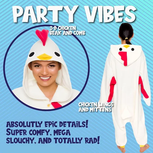 Miniatura 83 de Funziez! - Disfraz de Halloween para adultos, disfraz de animales y criaturas marinas, mameluco afelpado para cosplay, para mujeres y hombres
