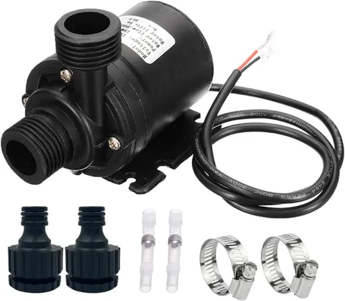 Bomba de agua sin escobillas de 800L/H 16.4 ft DC 12V Motor sin escobillas Bomba de agua de circulación de agua Bomba de agua sumergibles Juego de
