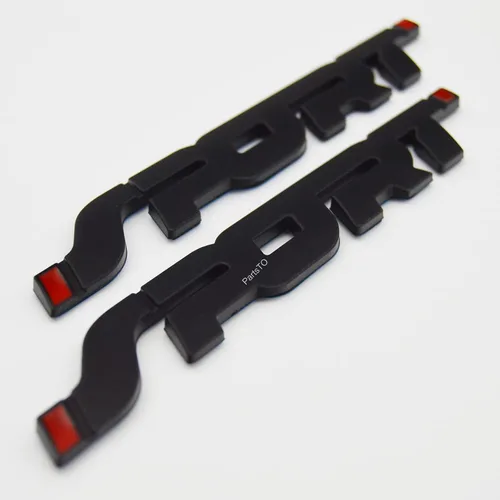 2 calcomanías de metal deportivo negro con adhesivo para Ford Focus F150 Raptor Explorer Escape Dedge Performance Trim Decal Negro mate