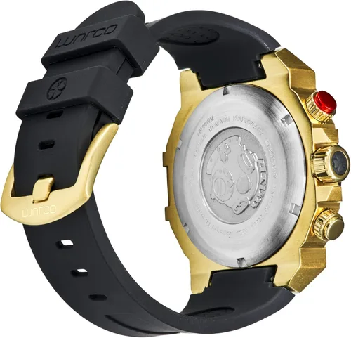 Miniatura 3 de MULCO Reloj para hombre Kripton de acero inoxidable con correa de silicona Movimiento cronógrafo de cuarzo Pantalla analógica premium, resistente al